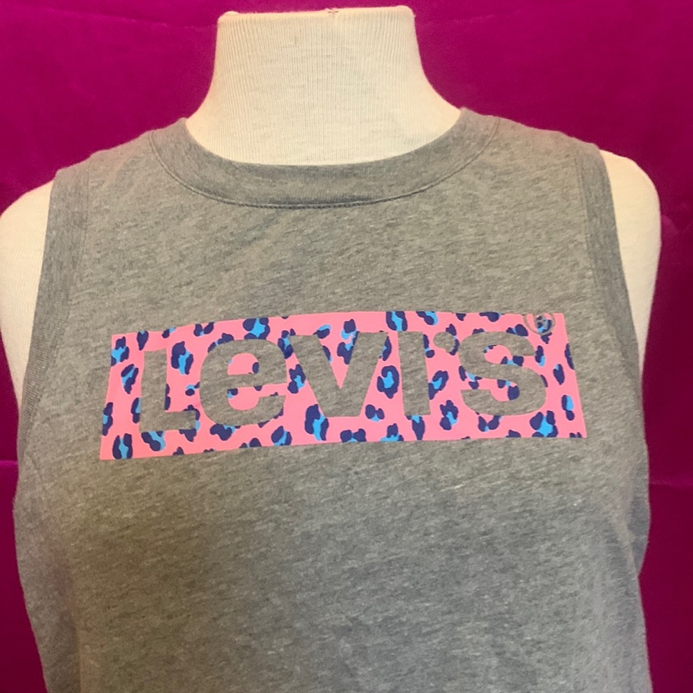 Levi’s gray crop size XS , leopard print print and blue Levi